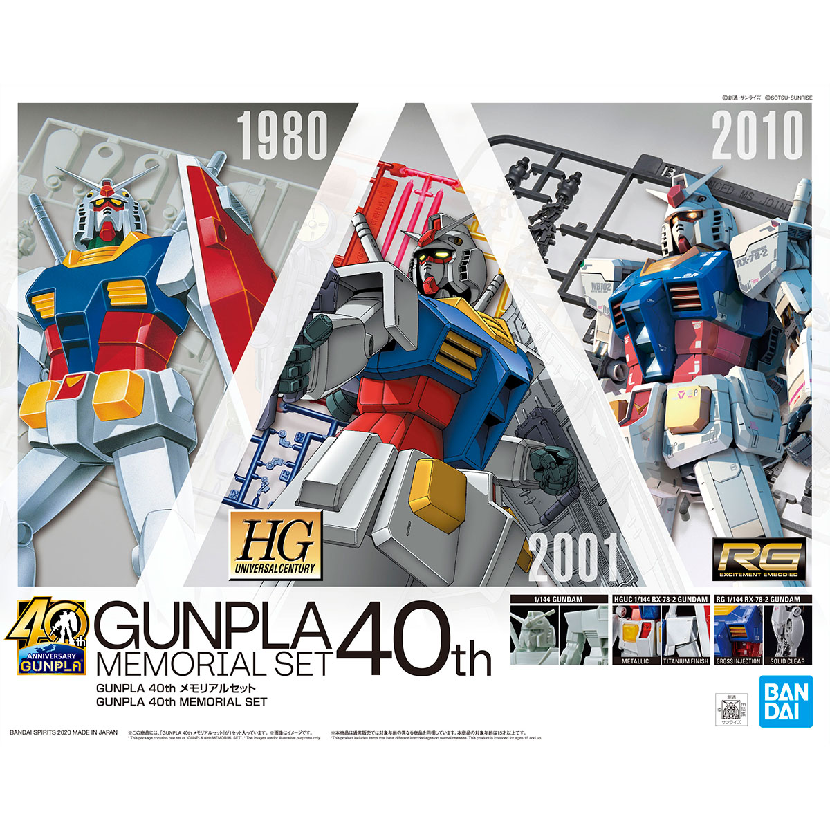 GUNPLA 40th メモリアルセット − 商品情報｜THE GUNDAM BASE