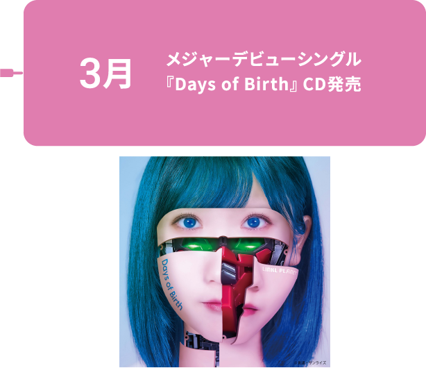 3月 メジャーデビューシングル『Days of Birth』CD発売