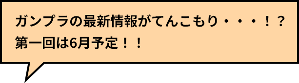 ガンプラの最新情報がてんこもり・・・！？ 第一回は6月予定！！