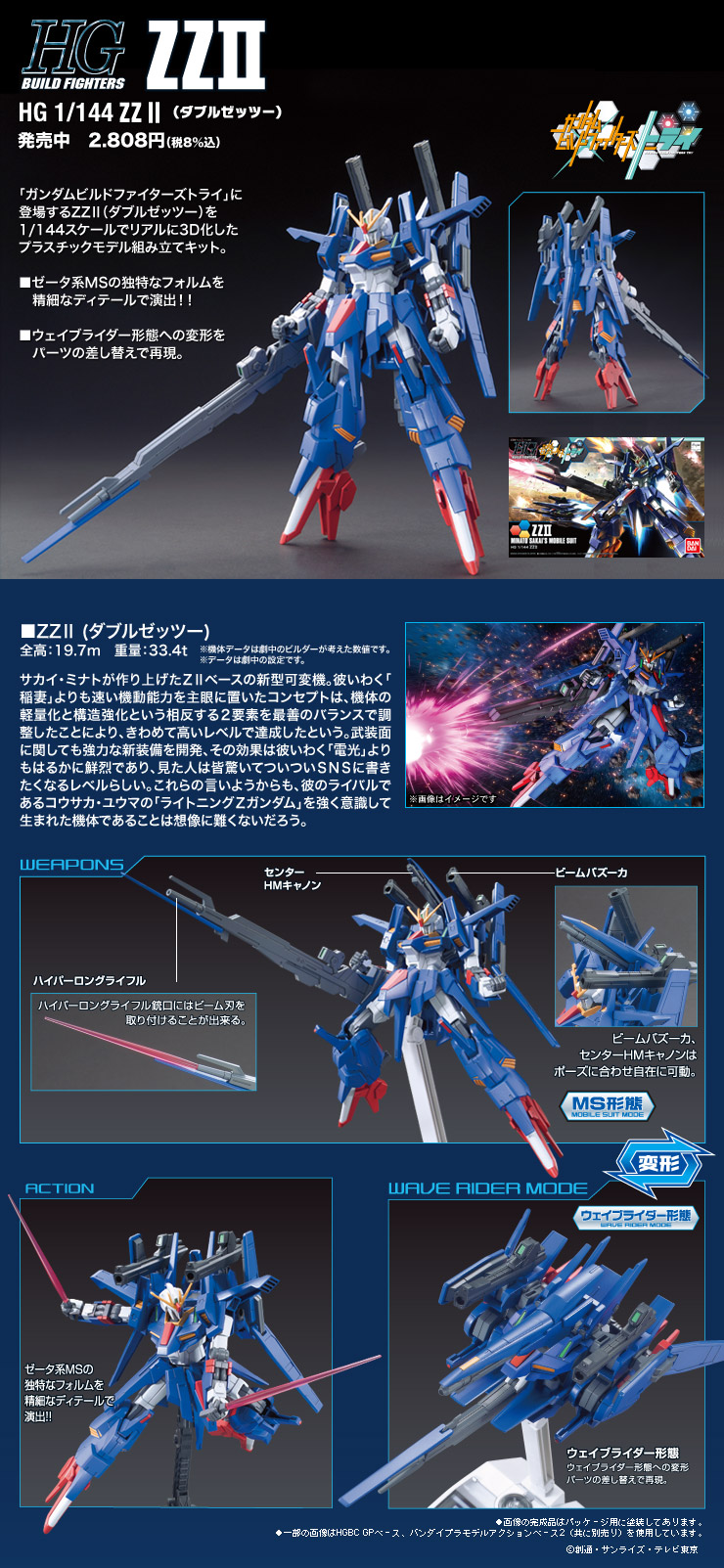 HG ZZII ダブルゼッツー - 模型/プラモデル