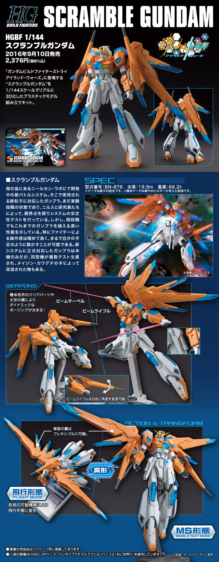 ガンプラ「ガンダムビルドファイターズトライ」シリーズ - バンダイ 