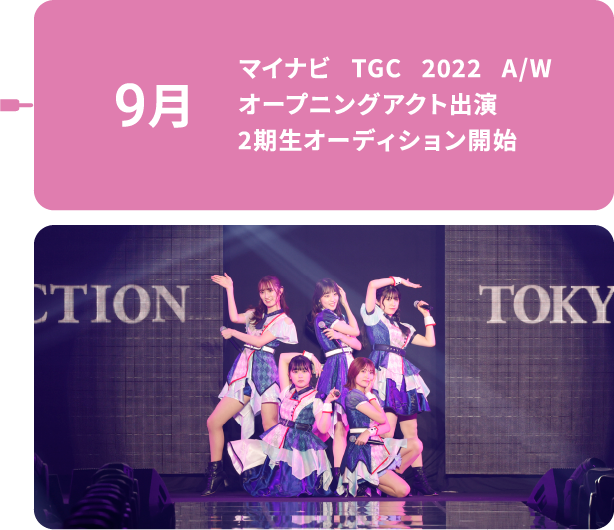 9月 マイナビ TGC 2022 A/Wオープニングアクト出演2期生オーディション開始