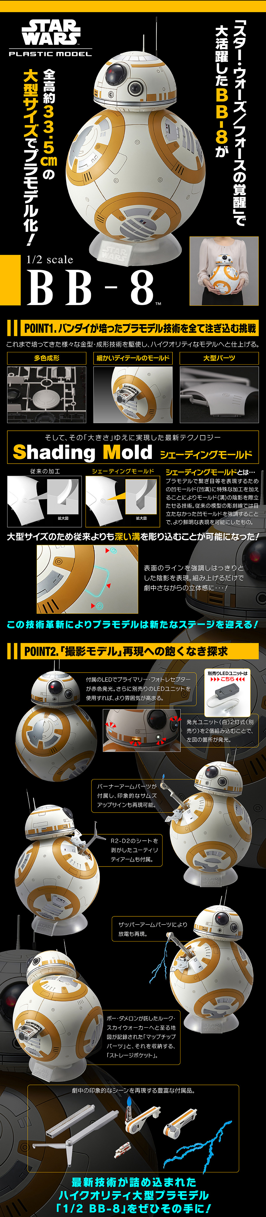 スター・ウォーズ BB-8 1/2スケール プラモデル(品) - その他