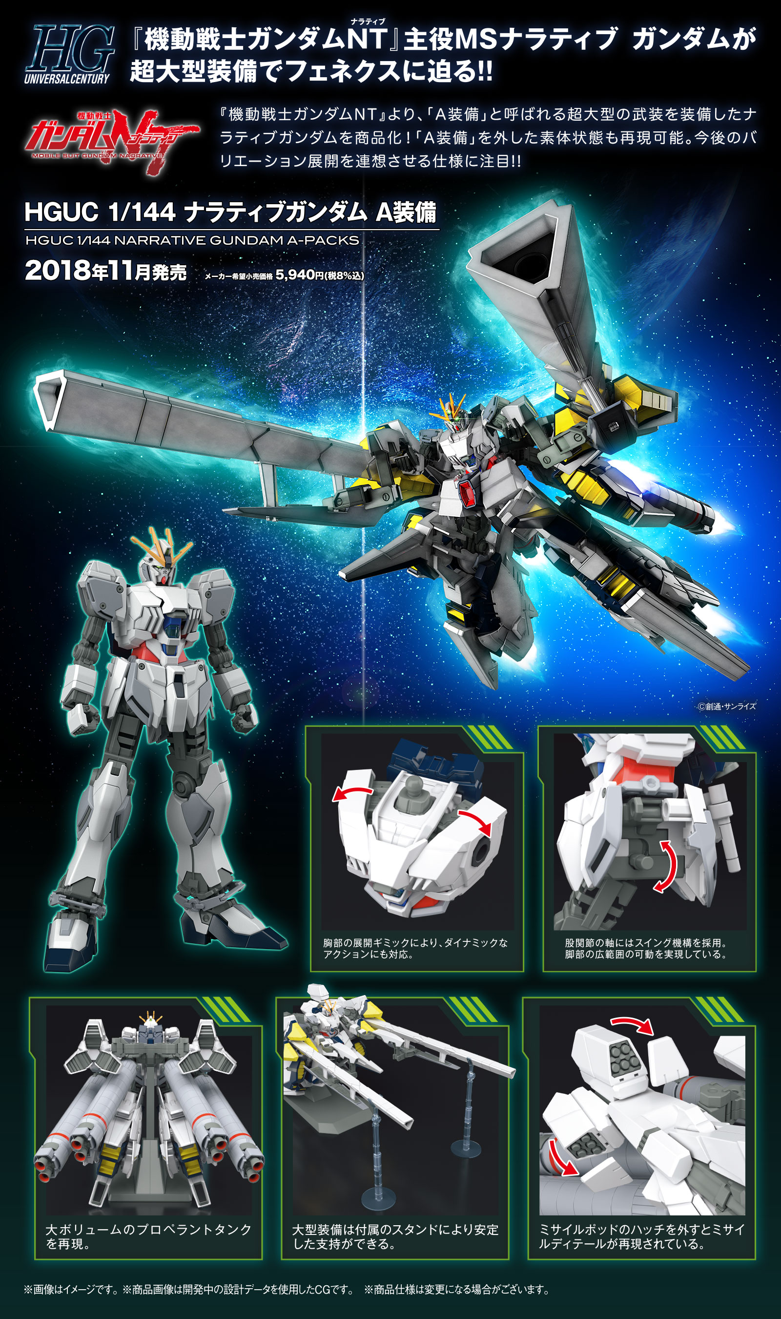 Newtype Hguc 218 Narrative Gundam A Packs