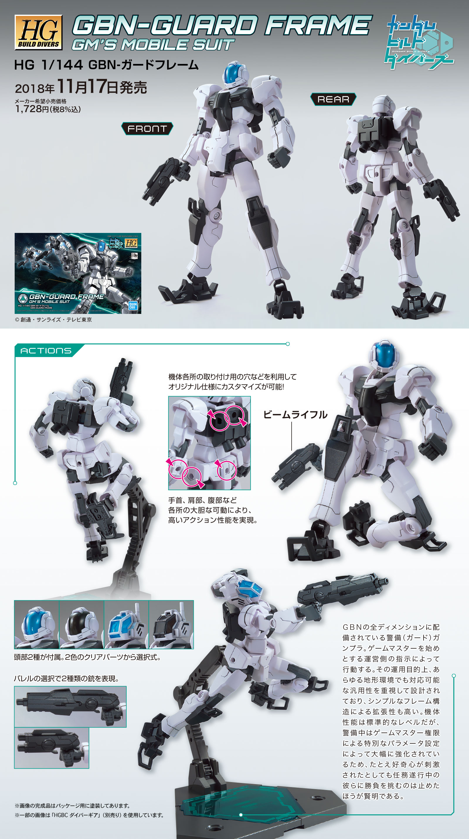 Hgbd 1 144 Gbn ガードフレーム バンダイ ホビーサイト