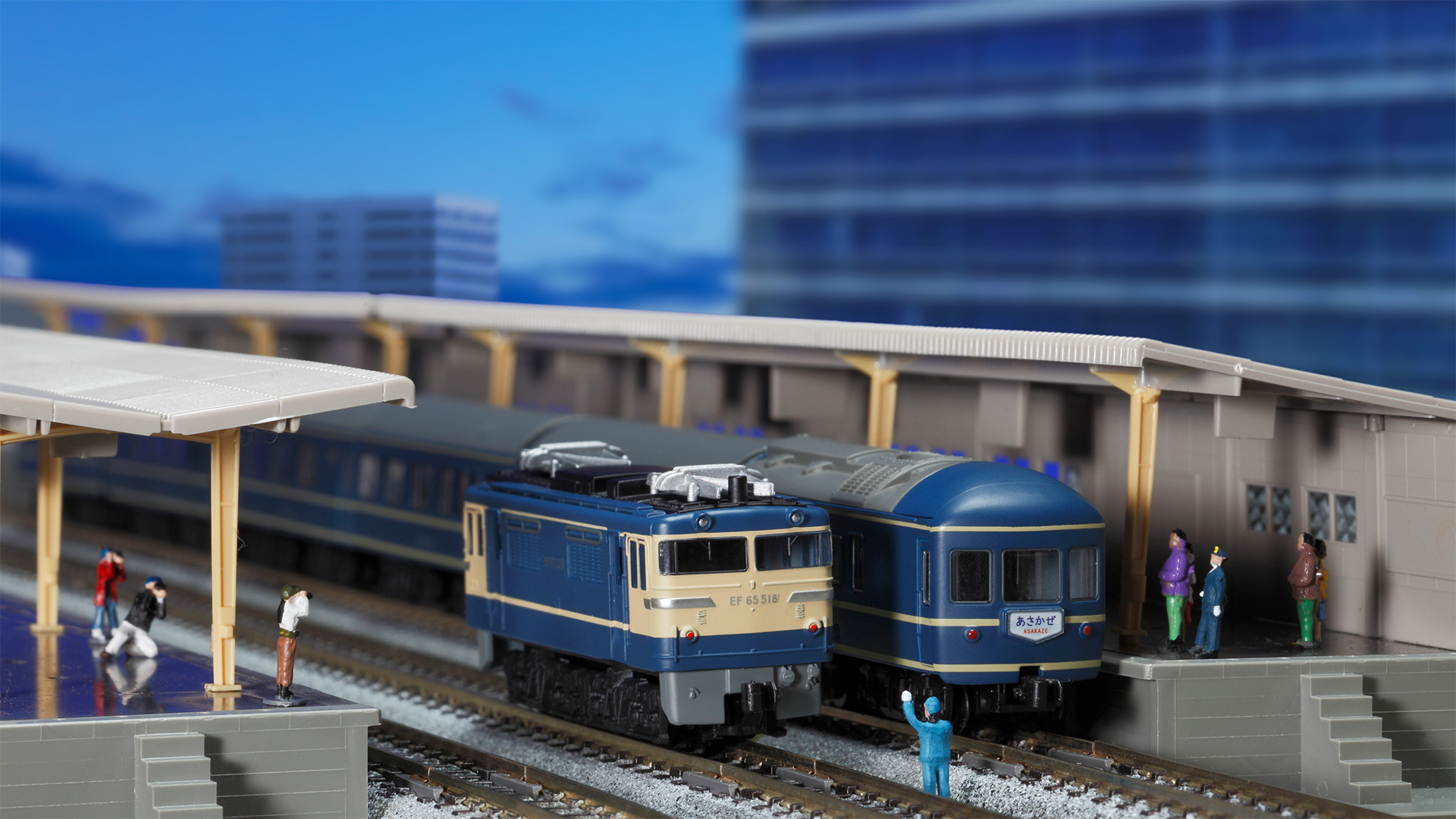 東京駅で機関車接続のイメージ
